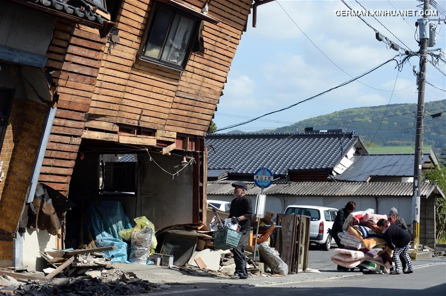 JAPAN-KUMAMOTO-EARTHQUAKE-AFTERMATH