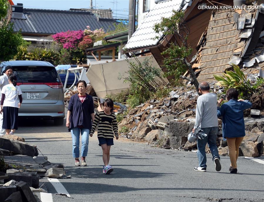 JAPAN-KUMAMOTO-EARTHQUAKE-AFTERMATH