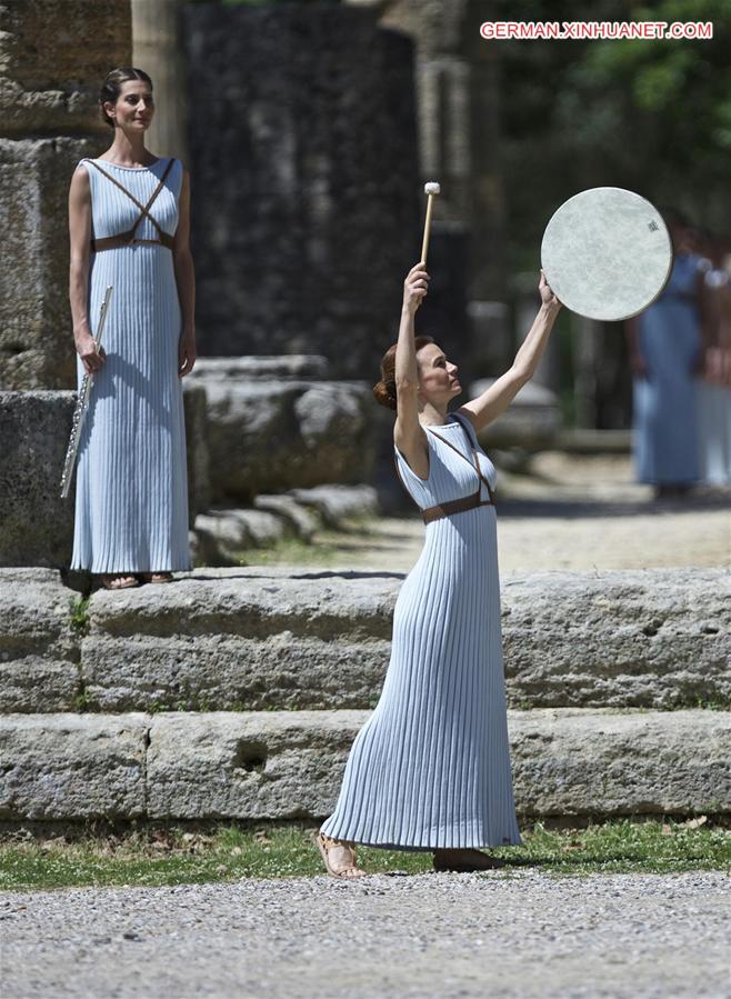 (SP)GREECE-OLYMPIA-RIO OLYMPICS-FLAME LIGHTING-REHEARSAL 