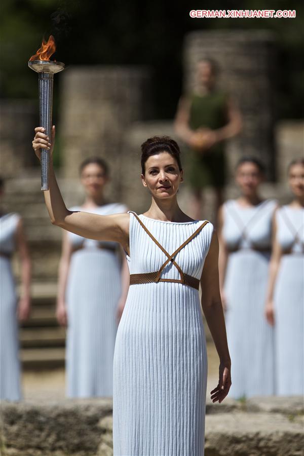 (SP)GREECE-OLYMPIA-RIO OLYMPICS-FLAME LIGHTING-REHEARSAL 