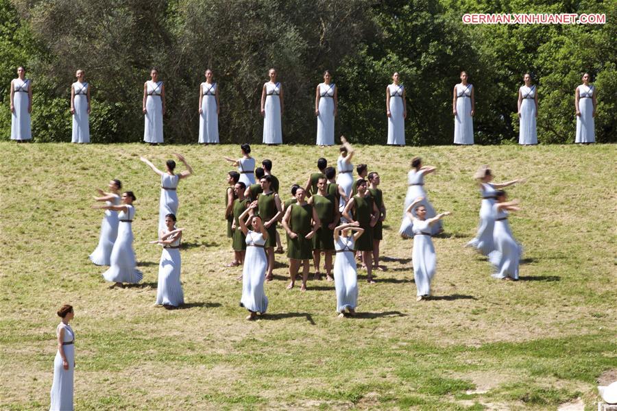 (SP)GREECE-OLYMPIA-RIO OLYMPICS-FLAME LIGHTING-REHEARSAL 