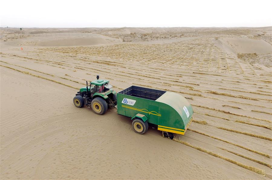 CHINA-GANSU-SAND FIXATION OPERATION (CN)