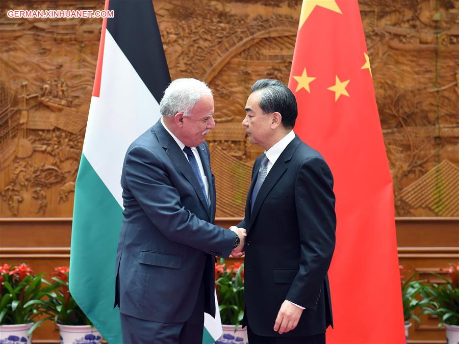 CHINA-BEIJING-WANG YI-PALESTINIAN FM-MEETING (CN)