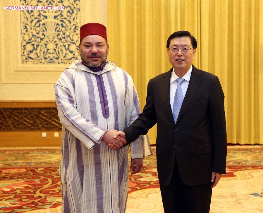 CHINA-BEIJING-MOROCCO-ZHANG DEJIANG-KING-MEET (CN)