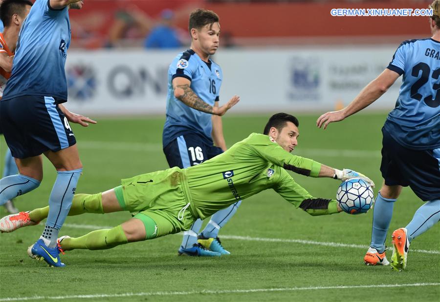 (SP)CHINA-JINAN-AFC CHAMPIONS LEAGUE 2016-SHANGDONG LUNENG FC VS SYDNEY FC (CN)