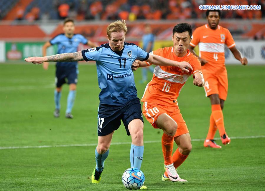 (SP)CHINA-JINAN-AFC CHAMPIONS LEAGUE 2016-SHANGDONG LUNENG FC VS SYDNEY FC (CN)