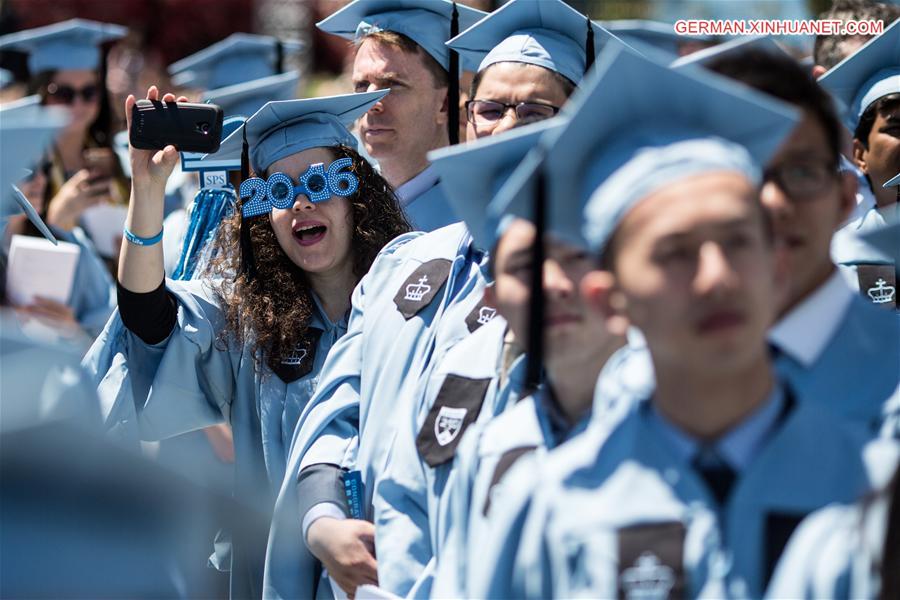 U.S.-NEW YORK-COLUMBIA UNIVERSITY-2016 GRADUATION