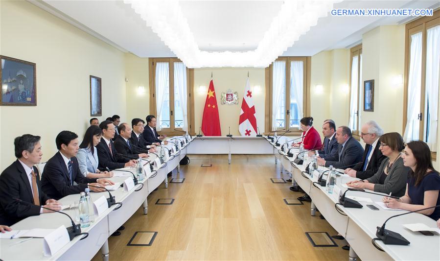 GEORGIA-TBILISI-PRESIDENT-CHINA-ZHANG GAOLI-MEETING 