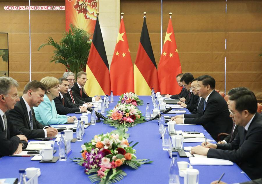 CHINA-BEIJING-XI JINPING-MERKEL-MEETING (CN)