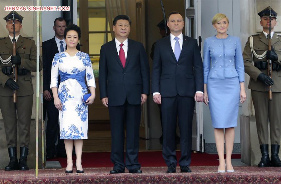 POLAND-WARSAW-CHINA-XI JINPING-WELCOMING CEREMONY