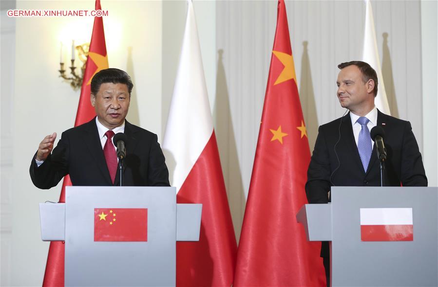 POLAND-CHINA-XI JINPING-ANDRZEJ DUDA-TALKS