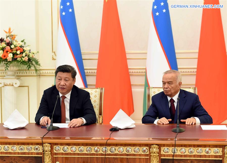 UZBEKISTAN-CHINA-XI JINPING-ISLAM KARIMOV-TALKS