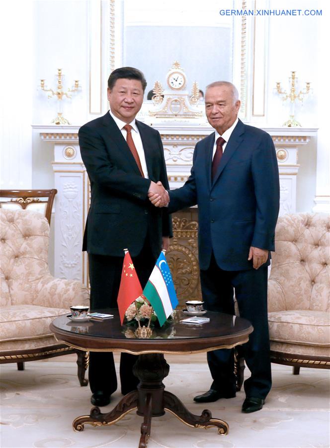 UZBEKISTAN-CHINA-XI JINPING-ISLAM KARIMOV-TALKS