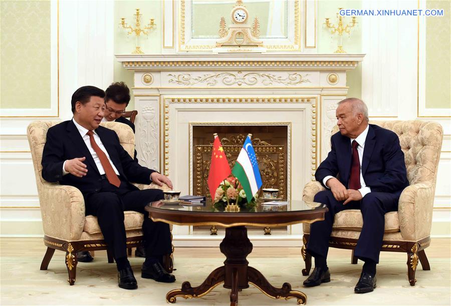 UZBEKISTAN-CHINA-XI JINPING-ISLAM KARIMOV-TALKS