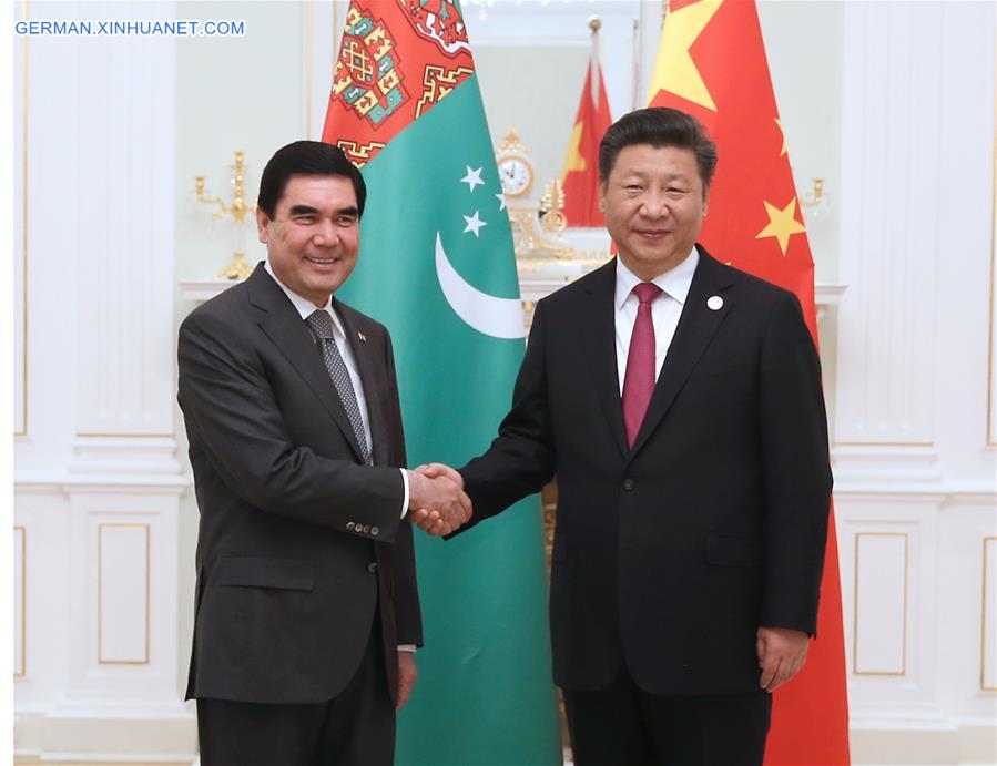 UZBEKISTAN-CHINA-XI JINPING-TURKMEN PRESIDENT-MEETING 