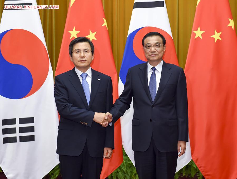 CHINA-BEIJING-LI KEQIANG-S. KOREAN PM-TALKS (CN)