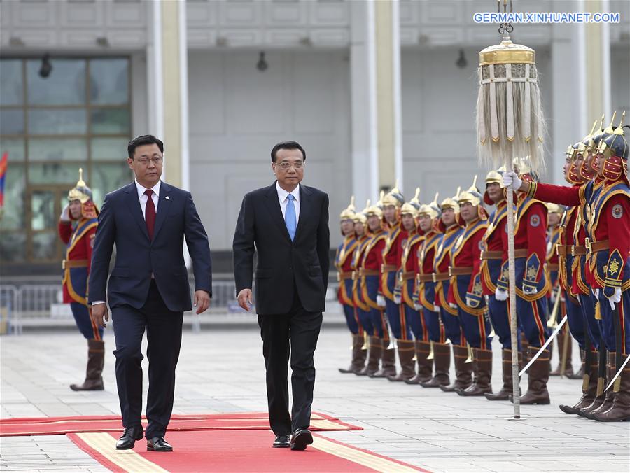 MONGOLIA-ULAN BATOR-CHINESE PREMIER-VISIT