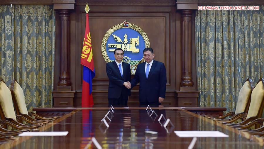 MONGOLIA-ULAN BATOR-CHINESE PREMIER-VISIT