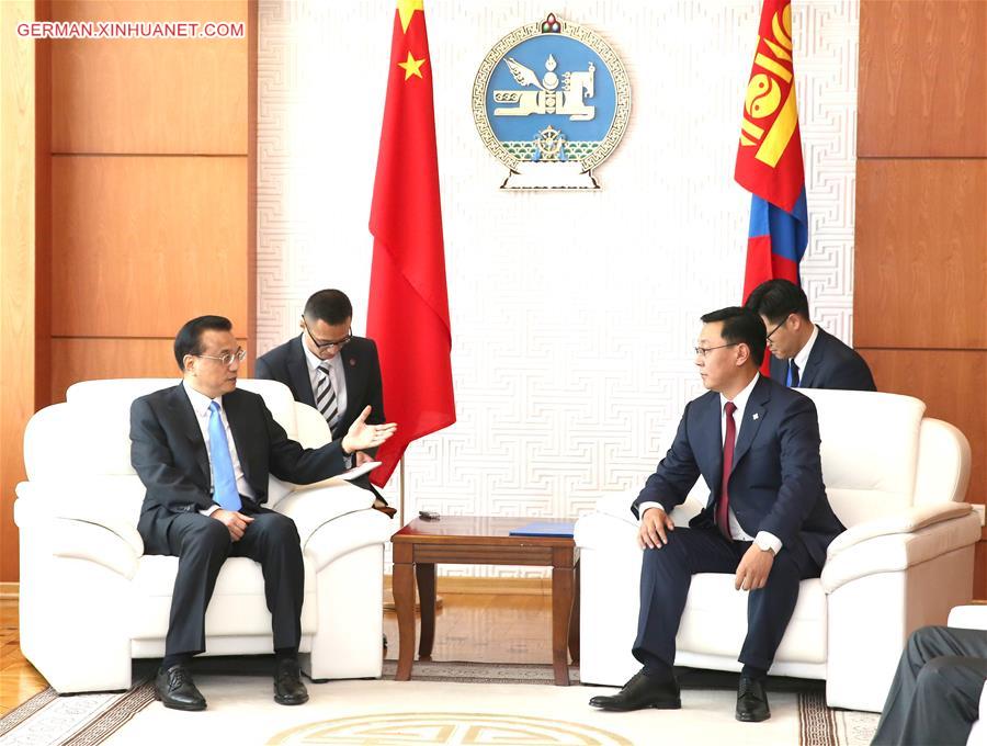 MONGOLIA-ULAN BATOR-CHINESE PREMIER-VISIT