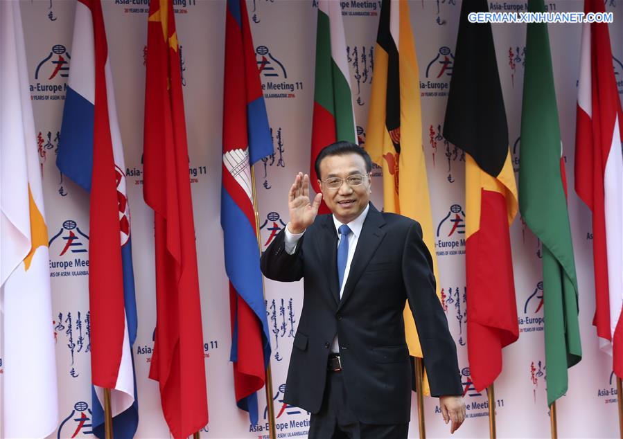 MONGOLIA-ULAN BATOR-CHINESE PREMIER-ASEM SUMMIT