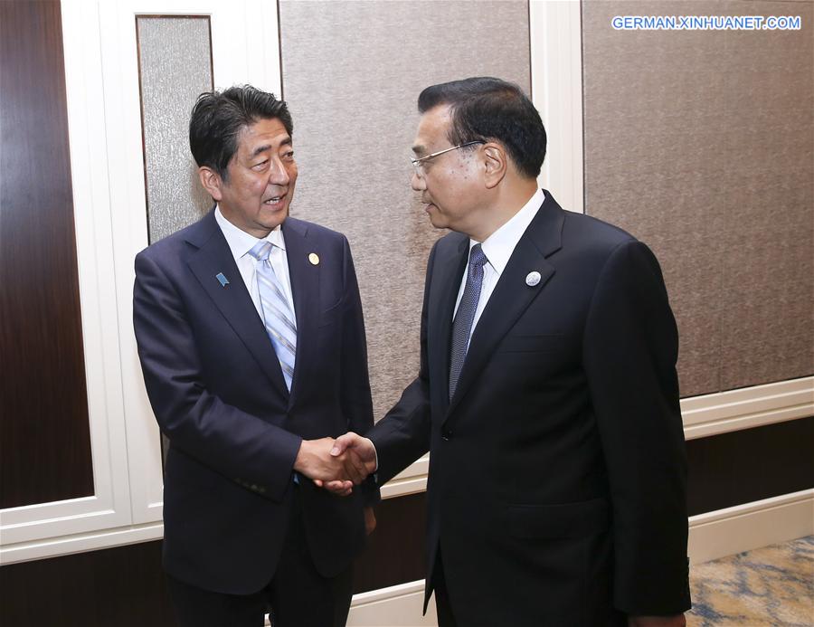 MONGOLIA-ULAN BATOR-CHINA-LI KEQIANG-JAPANESE PM-MEETING 