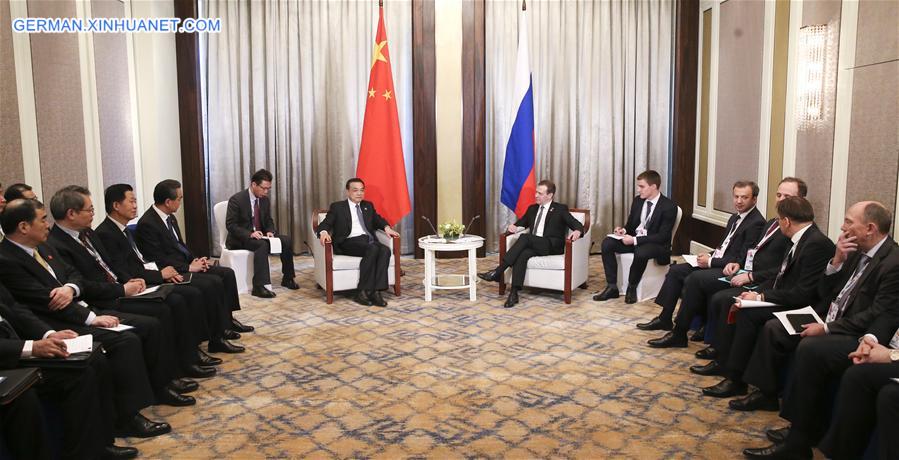 MONGOLIA-ULAN BATOR-CHINA-LI KEQIANG-RUSSIAN PM-MEETING 