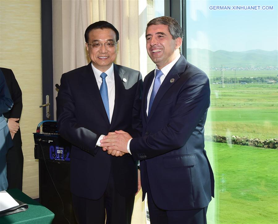 MONGOLIA-ULAN BATOR-CHINA-LI KEQIANG-BULGARIAN PRESIDENT-MEETING 