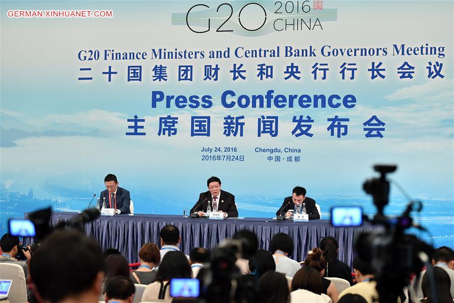 CHINA-SICHUAN-G20-MINISTERS-GOVERNORS-PRESS CONFERENCE (CN)