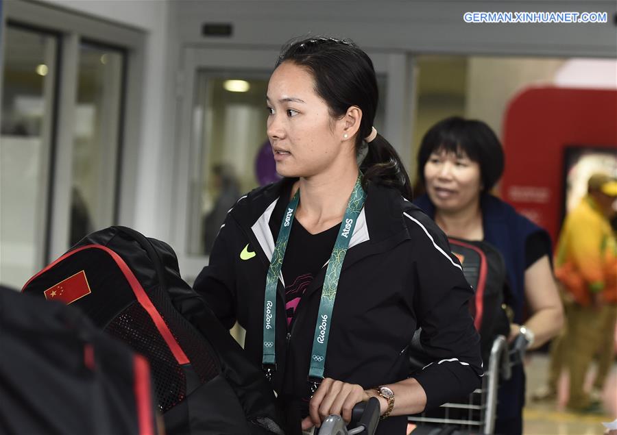 (SP)BRAZIL-RIO DE JANEIRO-OLYMPICS-CHINESE TRACK AND FIELD TEAM-ARRIVE