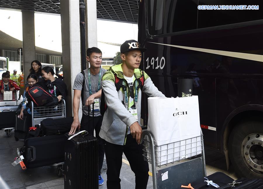 (SP)BRAZIL-RIO DE JANEIRO-OLYMPICS-CHINESE TRACK AND FIELD TEAM-ARRIVE