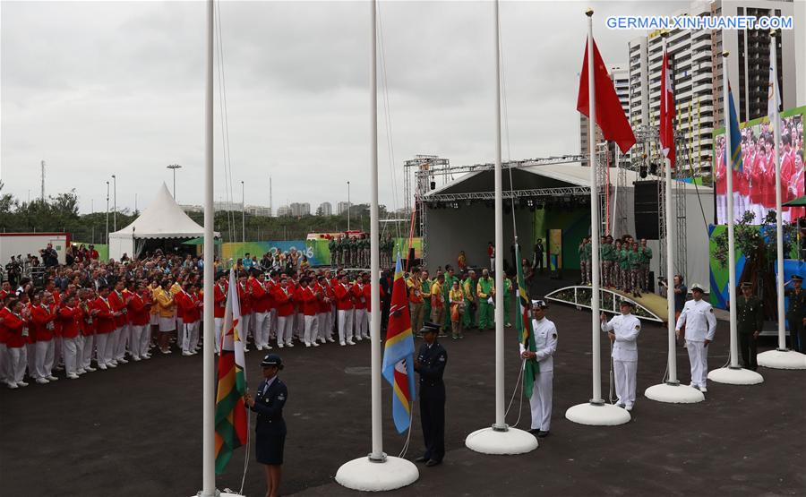 (SP)BRAZIL-RIO DE JANEIRO-OLYMPICS-CHINA-FLAG-RAISING CEREMONY