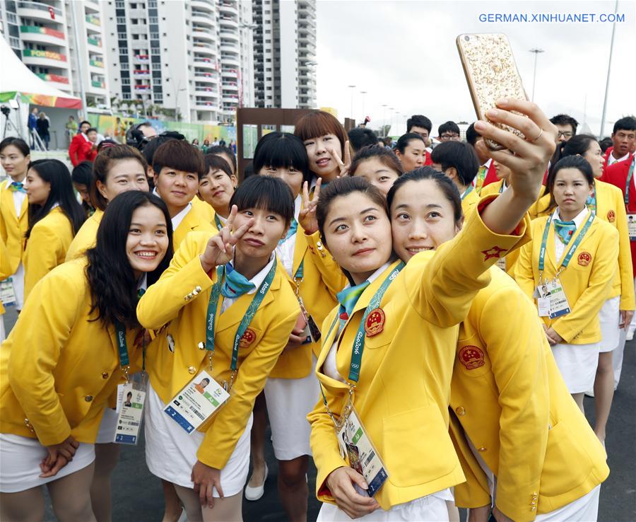 (SP)BRAZIL-RIO DE JANEIRO-OLYMPICS-CHINA-FLAG-RAISING CEREMONY