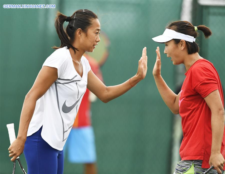 BRAZIL-RIO DE JANEIRO-OLYMPICS-TENNIS-TRAINING