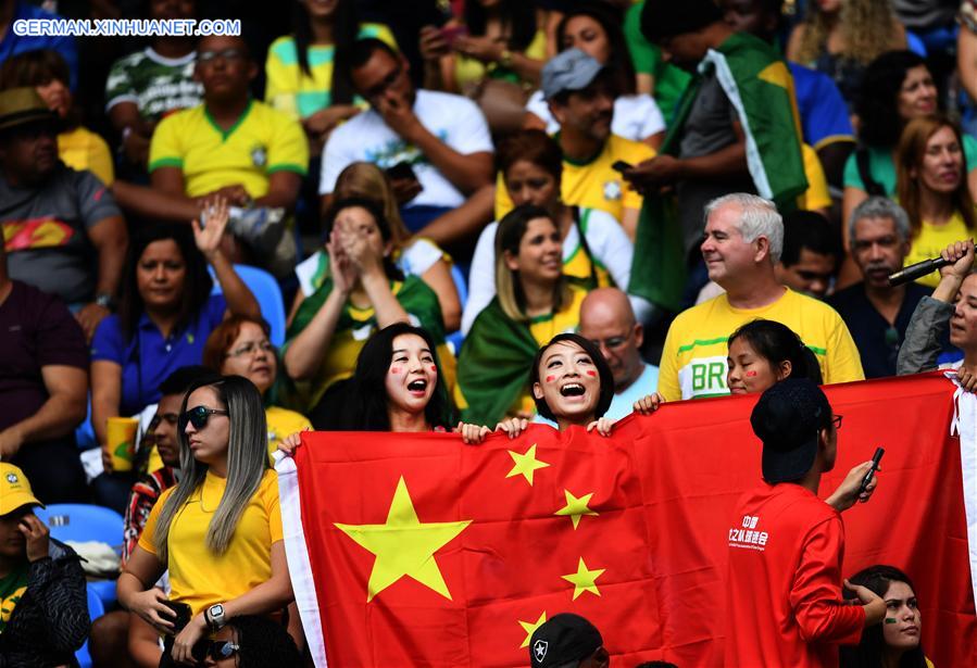(SP)BRAZIL-RIO DE JANEIRO-OLYMPICS-WOMEN'S FOOTBALL-CHINA VS BRAZIL
