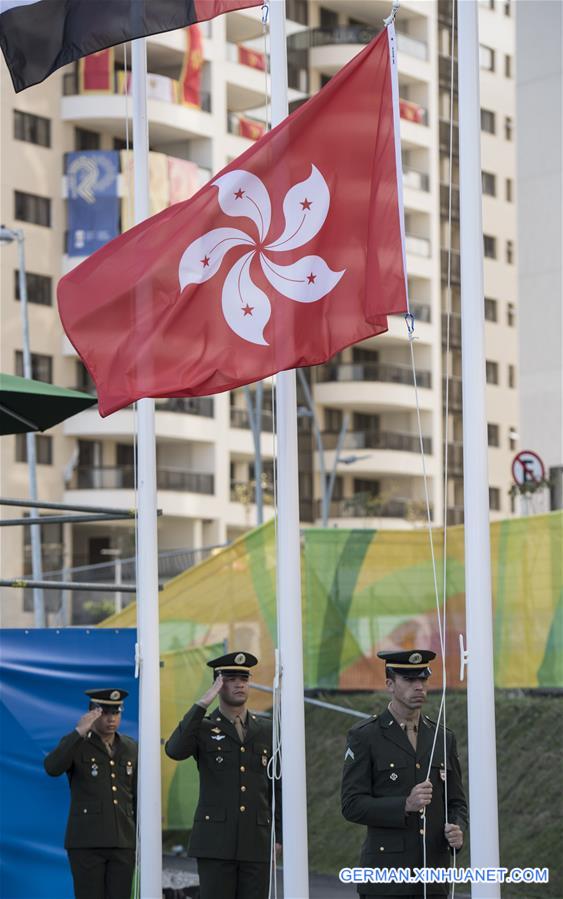 (SP)BRAZIL-RIO DE JANEIRO-OLYMPICS-FLAG RAISING CEREMONY-HONG KONG CHINA
