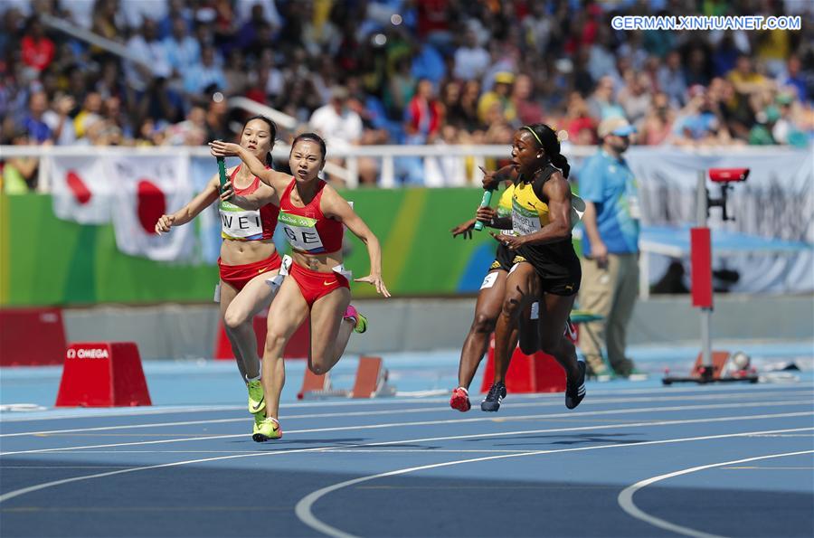 (SP)BRAZIL-RIO DE JANEIRO-OLYMPICS-WOMEN'S 4X100M RELAY