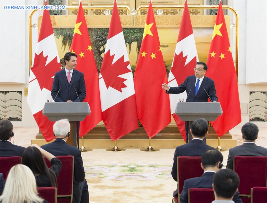 CHINA-BEIJING-LI KEQIANG-CANADIAN PM-TALKS (CN)