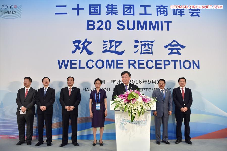 (G20 SUMMIT)CHINA-HANGZHOU-B20-WELCOME RECEPTION (CN)