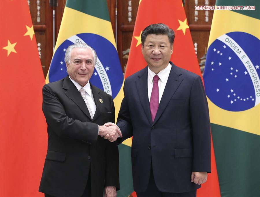 (G20 SUMMIT)CHINA-HANGZHOU-XI JINPING-BRAZILIAN PRESIDENT-MEETING (CN)