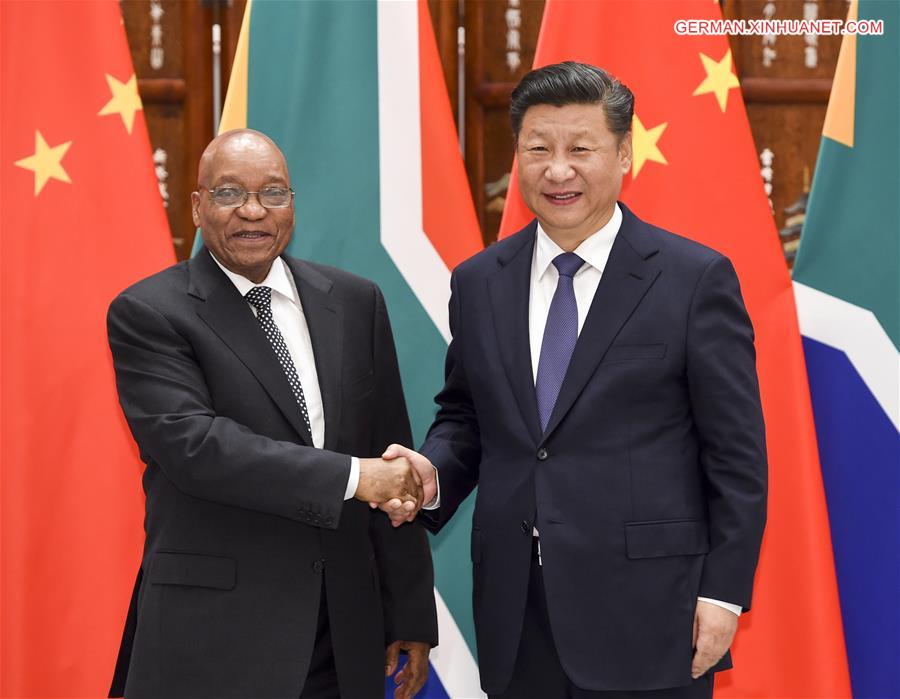 (G20 SUMMIT)CHINA-HANGZHOU-XI JINPING-SOUTH AFRICA-PRESIDENT-MEETING (CN)