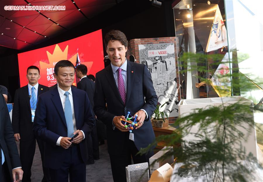 (G20 SUMMIT)CHINA-HANGZHOU-CANADA-PM-JACK MA-ALIBABA (CN)