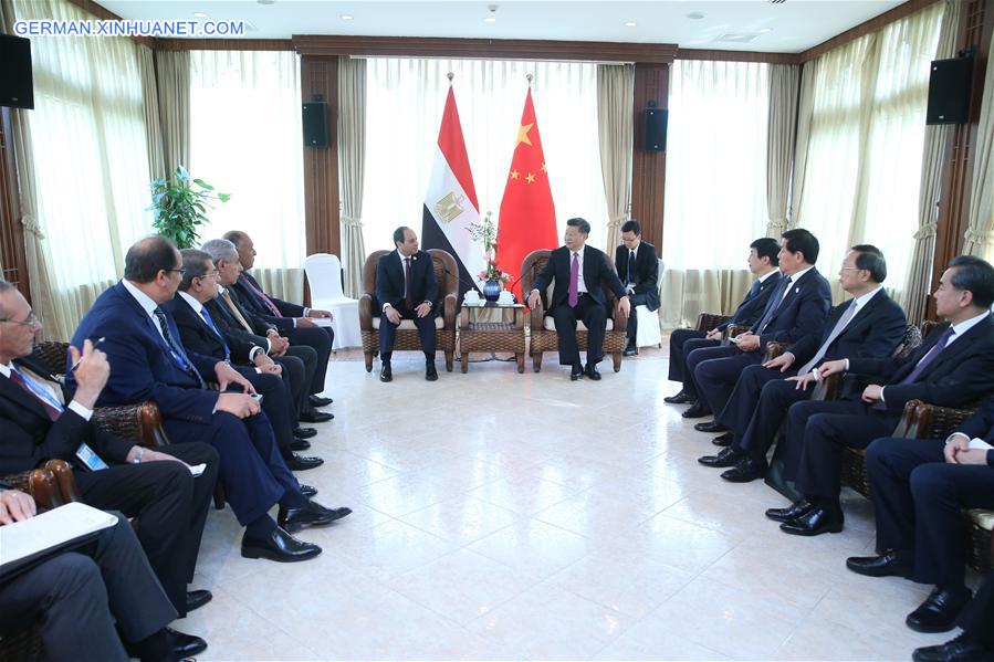 (G20 SUMMIT)CHINA-HANGZHOU-XI JINPING-EGYPTIAN PRESIDENT-MEETING (CN)