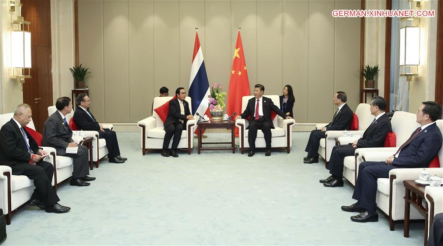 (G20 SUMMIT)CHINA-HANGZHOU-G20-XI JINPING-THAI PM-MEETING (CN)