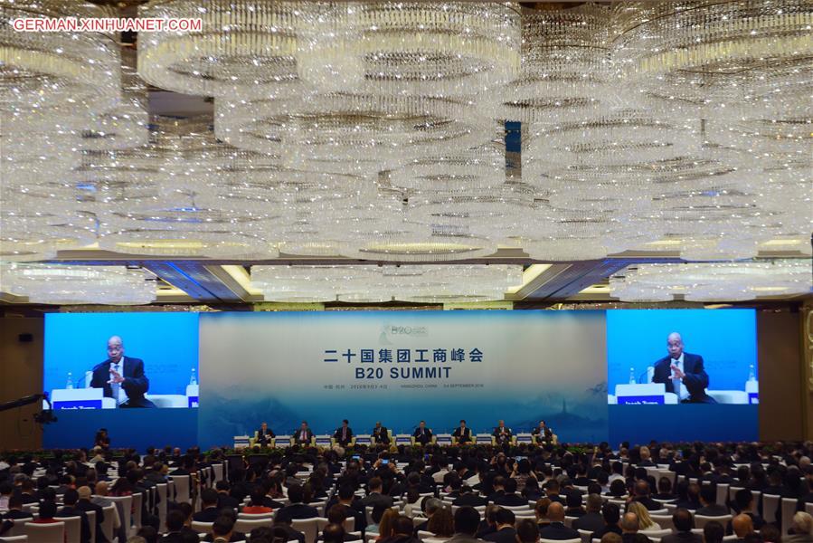 (G20 SUMMIT)CHINA-HANGZHOU-B20-CONCLUSION (CN)
