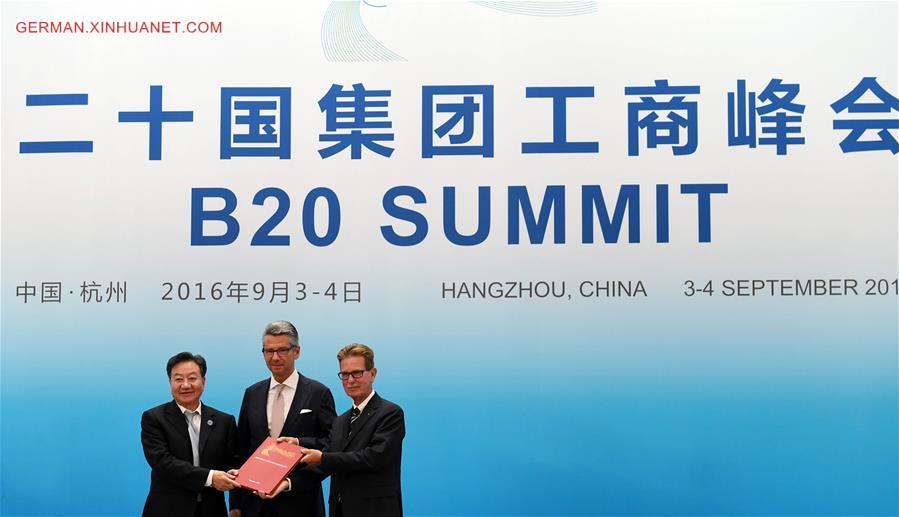 (G20 SUMMIT)CHINA-HANGZHOU-B20-CONCLUSION (CN)