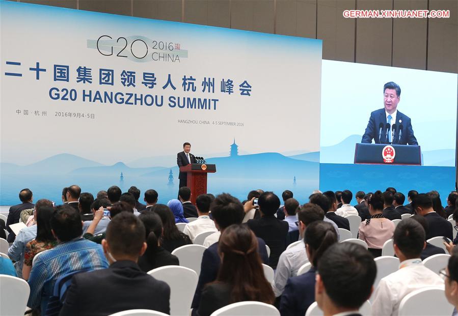 (G20 SUMMIT)CHINA-HANGZHOU-G20-XI JINPING-PRESS CONFERENCE (CN)