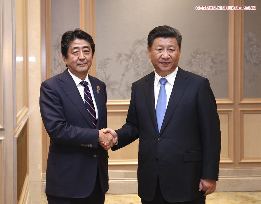 (G20 SUMMIT)CHINA-HANGZHOU-G20-XI JINPING-JAPANESE PM-MEETING (CN) 