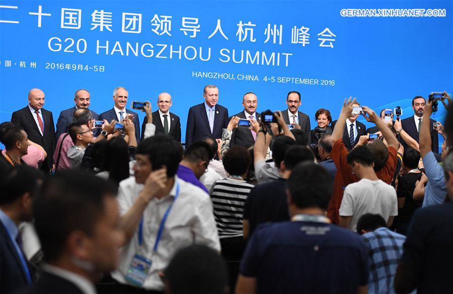 (G20 SUMMIT)CHINA-HANGZHOU-G20-TURKISH PRESIDENT-PRESS CONFERENCE (CN)