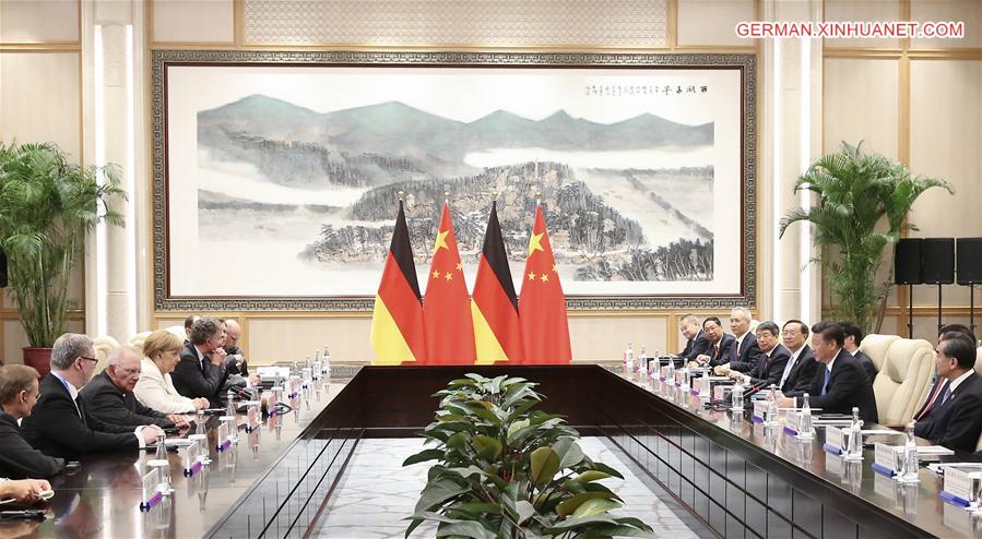 (G20 SUMMIT)CHINA-HANGZHOU-G20-XI JINPING-GERMAN CHANCELLOR-MEETING (CN) 