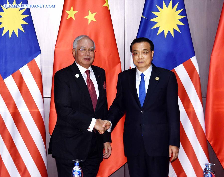 LAOS-CHINA-LI KEQIANG-NAJIB RAZAK-MEETING 